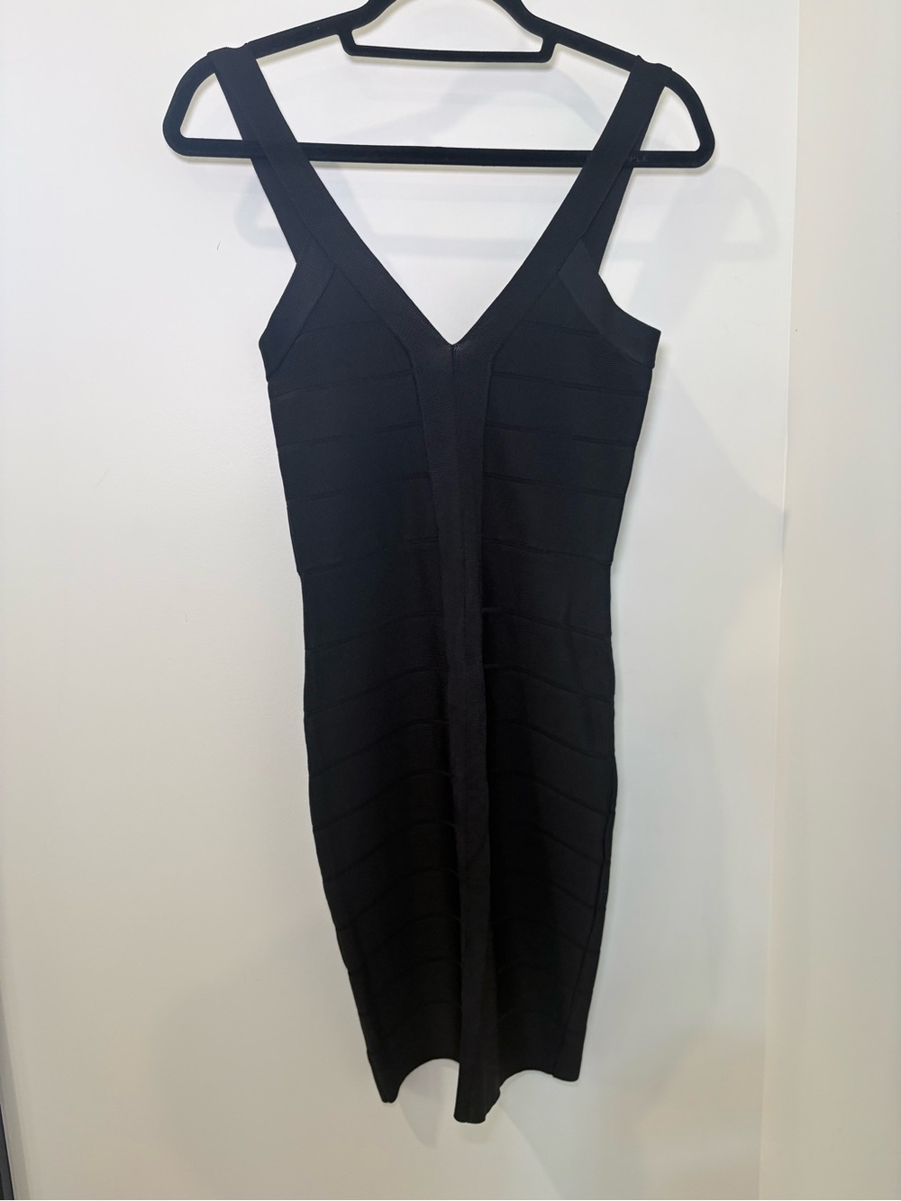 French Connection Black Bandage Bodycon Midi Dress Size M